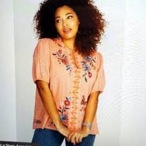 Johnny Was Olinda Puff Sleeve Effortless Blouse🪻